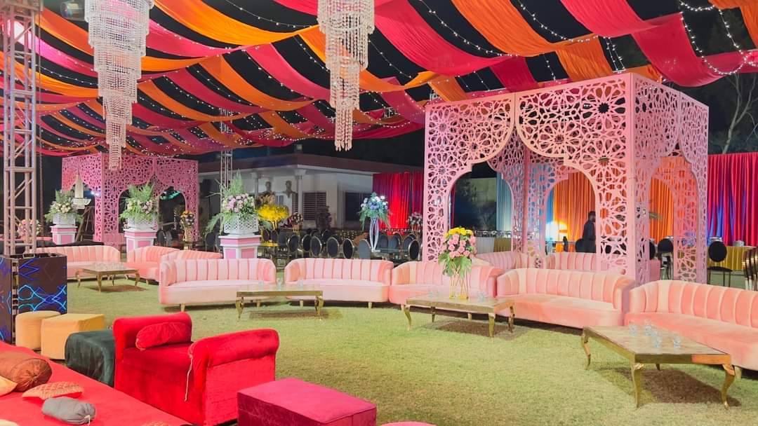 floral entrance arch and guest lounge styling for a private event by Alvi Events & Catering in Lahore (25)