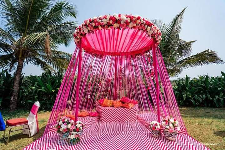 floral entrance arch and guest lounge styling for a private event by Alvi Events & Catering in Lahore (40)